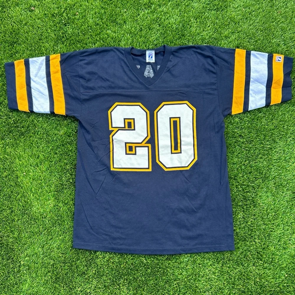Vintage 90s Logo 7 Natrone Means San Diego Chargers Jersey Shirt